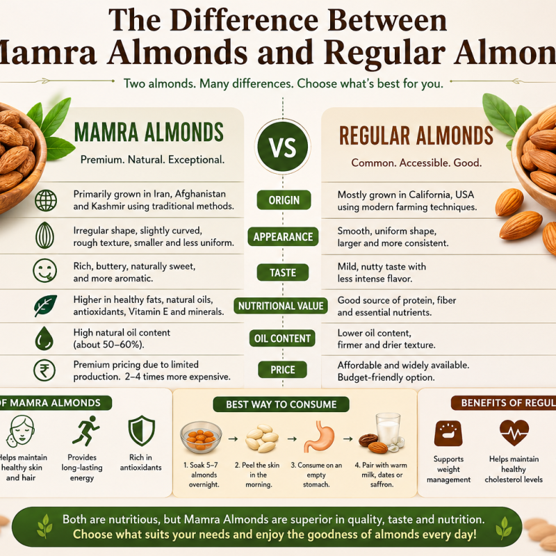 The Difference Between Mamra Almonds and Regular Almonds